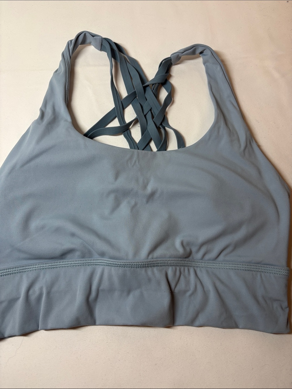 Lululemon Slate/Cascade Free to be Moved Bra Size 8